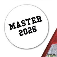 Aufkleber Master 2026 Abschluss 10cm Sticker