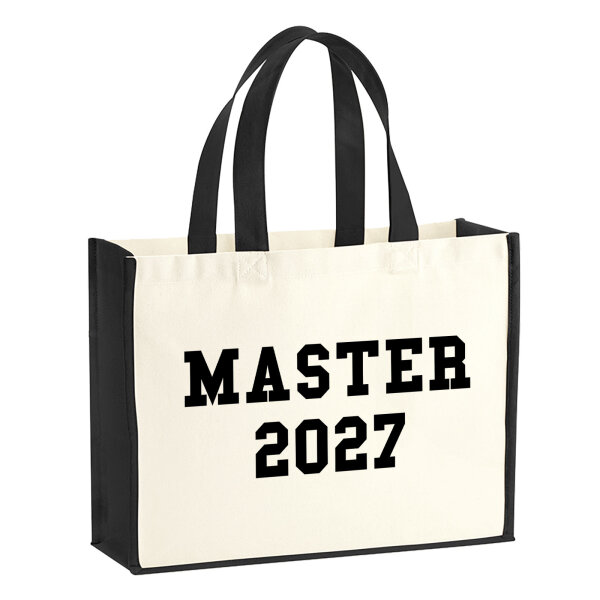 Jutetasche Master 2027 Abschluss 21 Liter Black