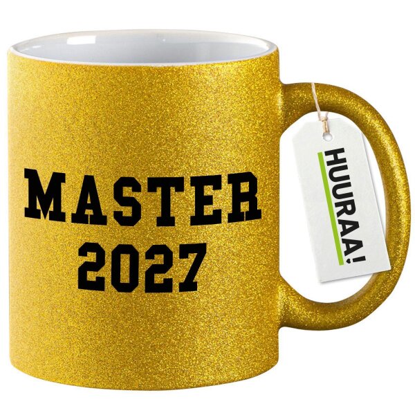 Glitzertasse Master 2027 Abschluss 330ml