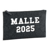 Kulturbeutel Malle 2025 Mallorca 1 Liter Filz Charcoal...