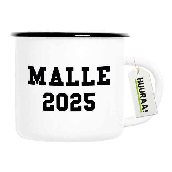 Emaille Tasse Malle 2025 Mallorca 300ml Vintage Emaille Becher