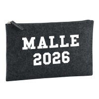 Kulturbeutel Malle 2026 Mallorca 1 Liter Filz Charcoal...