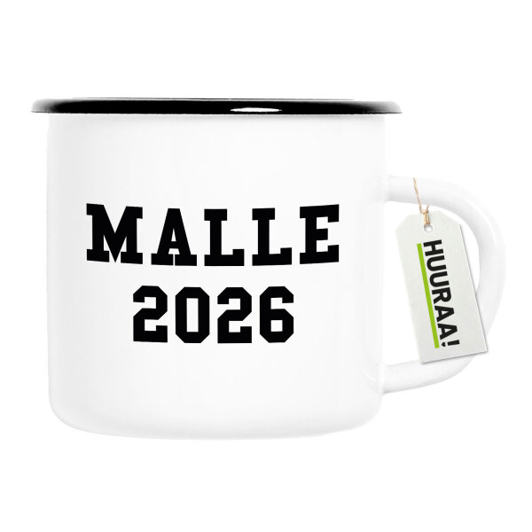 Emaille Tasse Malle 2026 Mallorca 300ml Vintage Emaille Becher