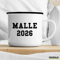 Emaille Tasse Malle 2026 Mallorca 300ml Vintage Emaille Becher