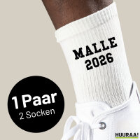 Tennissocken Malle 2026 Mallorca Größe 42/46 White Motiv Sportsocken