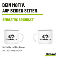 Emaille Tasse Musikleiter Schützenfest in Weiß, 300 ml