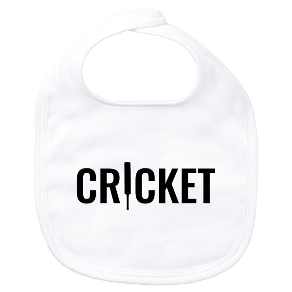 Baby Lätzchen Cricket Schriftzug