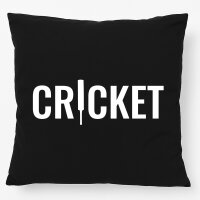Kissen Cricket Schriftzug 40x40cm