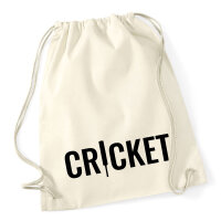 Turnbeutel Cricket Schriftzug 12 Liter