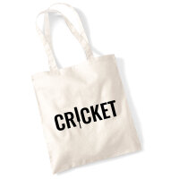 Jutebeutel Cricket Schriftzug 10 Liter
