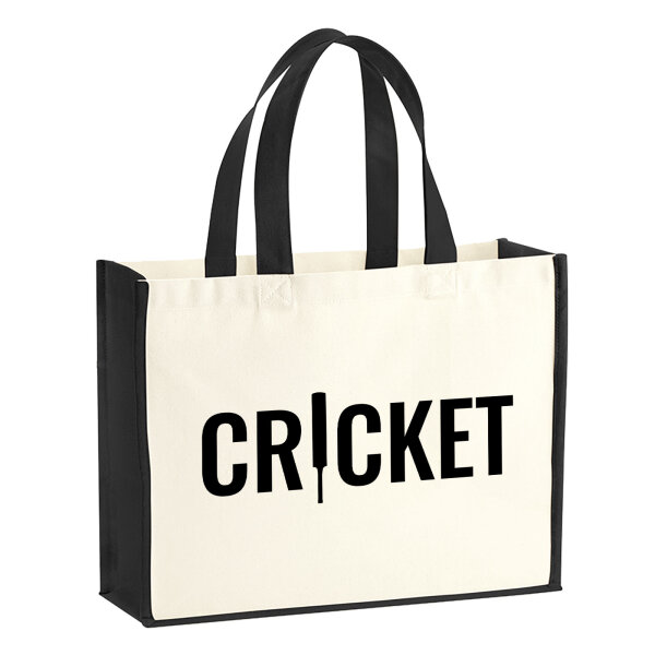 Jutetasche Cricket Schriftzug 21 Liter Black