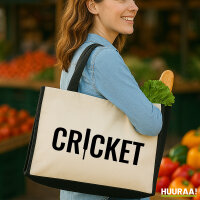 Jutetasche Cricket Schriftzug 21 Liter Black