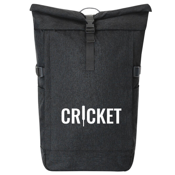 Kurierrucksack Cricket Schriftzug 30-44 Liter Black Melange