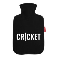 Wärmflasche Cricket Schriftzug