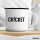 Emaille Tasse Cricket Schriftzug 300ml Vintage Emaille Becher