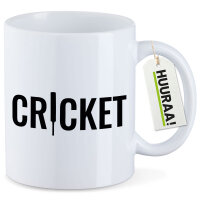 Kaffeetasse Cricket Schriftzug 330ml