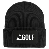 Beanie Golf Schriftzug Black Mütze