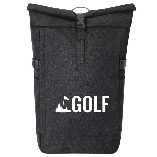 Kurierrucksack Golf Schriftzug 30-44 Liter Black Melange