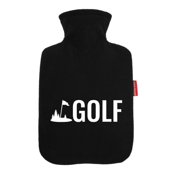 Wärmflasche Golf Schriftzug