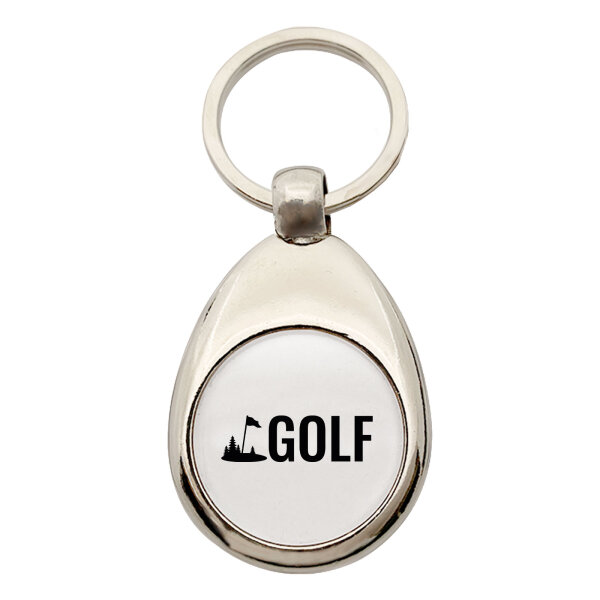 Schlüsselanhänger Golf Schriftzug