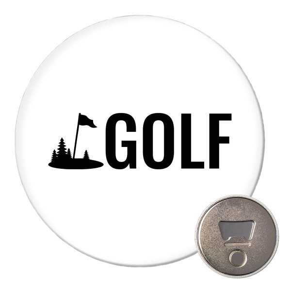 Magnet Golf Schriftzug 59mm Kühlschrankmagnet Flaschenöffner