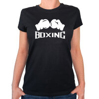 Damen T-Shirt Boxing Boxhandschuhe Größe XS-XXL