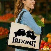 Jutetasche Boxing Boxhandschuhe 21 Liter Black