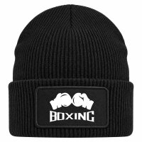 Beanie mit Patch Boxing Boxhandschuhe Black