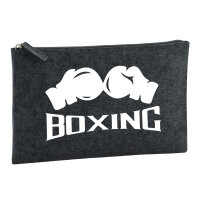 Kulturbeutel Boxing Boxhandschuhe 1 Liter Filz Charcoal...