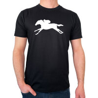 Herren T-Shirt Pferderennen Silhouette Größe...