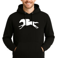 Unisex Hoodie Pferderennen Silhouette Größe S-3XL
