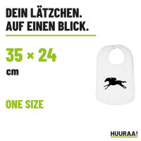 Lätzchen Pferderennen Silhouette, doppellagig