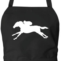 Schürze Pferderennen Silhouette