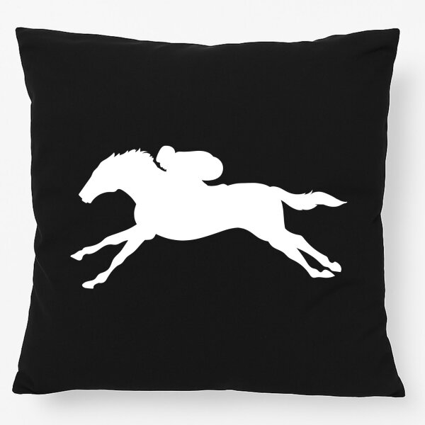 Kissen Pferderennen Silhouette 40x40cm