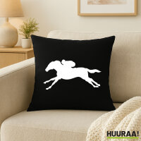 Kissen Pferderennen Silhouette 40x40cm