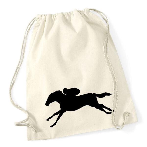 Turnbeutel Pferderennen Silhouette 12 Liter