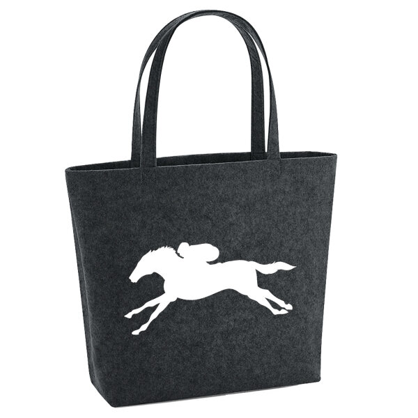 Filzshopper Pferderennen Silhouette 22 Liter Filztasche