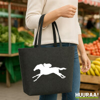 Filzshopper Pferderennen Silhouette 22 Liter Filztasche