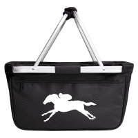 Einkaufskorb faltbar Pferderennen Silhouette 20 Liter...