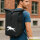 Kurierrucksack Pferderennen Silhouette 30-44 Liter Black Melange