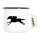 Emaille Tasse Pferderennen Silhouette 300ml Vintage Emaille Becher