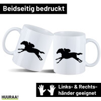 Kaffeetasse Pferderennen Silhouette 330ml