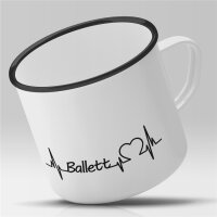 Emaille Tasse Ballett Vintage 300ml