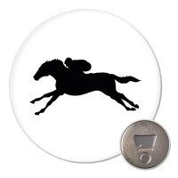 Magnet Pferderennen Silhouette 59mm Kühlschrankmagnet Flaschenöffner