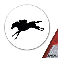Aufkleber Pferderennen Silhouette 10cm Sticker