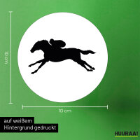 Aufkleber Pferderennen Silhouette 10cm Sticker