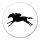 Aufkleber Pferderennen Silhouette 10cm Sticker