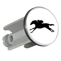 Waschbeckenstöpsel Pferderennen Silhouette 4cm...