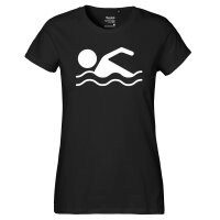 Damen T-Shirt Schwimmen Silhouette Größe XS-XXL