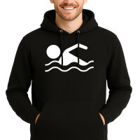 Unisex Hoodie Schwimmen Silhouette Größe S-3XL